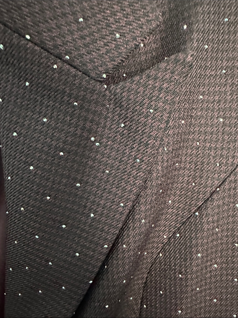 Belle by Kim Gravel Polka Dot sparkling Burgundy Women's Blazer Jacket Size S - Picture 3 of 11